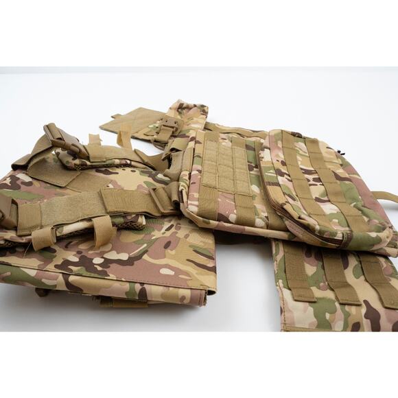 Tactical Chest Rig Vest MultiCam MOLLE Airsoft with Mag Pouch & Hydration Panel - Picture 2 of 8